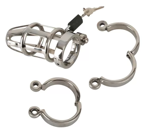 You2Toys - Chastity Cage - fém pénisz ketrec, lakattal