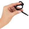 Penisplug - szilikon dilátor makkgyűrűvel (0,6mm) - fekete