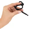 Penisplug - szilikon dilátor makkgyűrűvel (0,6mm) - fekete