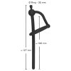 Penisplug - szilikon dilátor makkgyűrűvel (0,6mm) - fekete