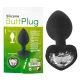 You2Toys Anal Plug - fehér köves anál plug (fekete)