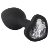 You2Toys Anal Plug - fehér köves anál plug (fekete)