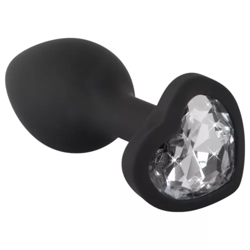 You2Toys Anal Plug - fehér köves anál plug (fekete)