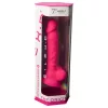 Silexd 7 - tapadókorongos, herés dildó - 17,5cm (pink)