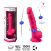 Silexd 7 - tapadókorongos, herés dildó - 17,5cm (pink)