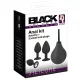 Black Velvets - anál plug szett (4 részes) - fekete