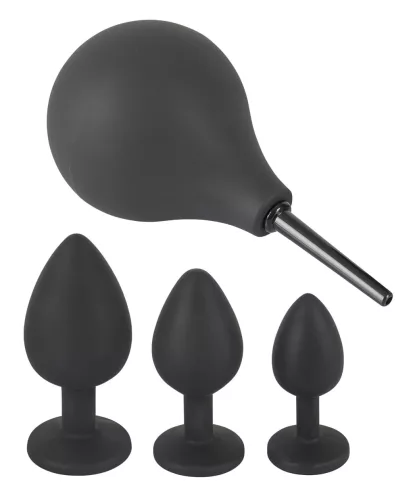 Black Velvets - anál plug szett (4 részes) - fekete