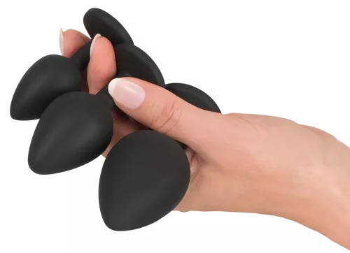Black Velvets - anál plug szett (4 részes) - fekete