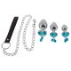 You2Toys - Butt Plug Set - anál plug szett + póráz (ezüst)