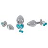 You2Toys - Butt Plug Set - anál plug szett + póráz (ezüst)