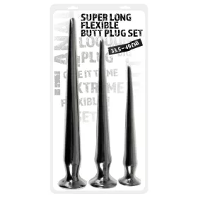   You2Toys - extra hosszú anál plug szett (3 részes) - fekete