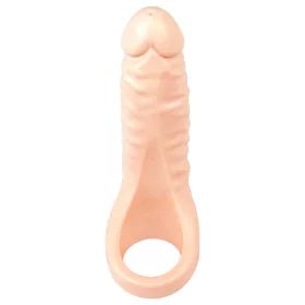   Realistixxx Double F - élethű dildó péniszgyűrűvel (natúr)