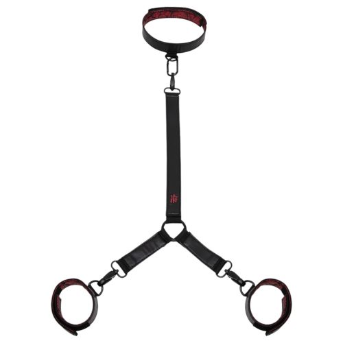 A szürke ötven árnyalata - nyakhoz kötöző szett (fekete-vörös)