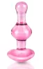Icicles No. 75 - szíves, üveg anál plug (pink)