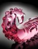 Icicles No. 24 - bordázott nyelv üveg dildó (pink)