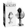 Icicles No. 25 - kúpos, üveg anál plug (átlátszó)