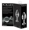 Icicles No. 25 - kúpos, üveg anál plug (átlátszó)