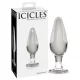 Icicles No. 26 - kúpos, üveg anál plug (átlátszó)