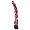 Icicles No. 43 - gyöngyös, szíves üveg dildó (pink)