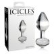 Icicles No. 44 - kúpos, üveg anál plug (átlátszó)