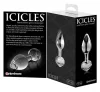 Icicles No. 44 - kúpos, üveg anál plug (átlátszó)