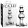 Icicles No. 47 - tripla gyöngyös, üveg anál plug (átlátszó)