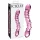 Icicles No. 55 - kétvégű, G-pont üveg dildó (pink)