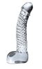 Icicles No. 61 - herés, péniszes üveg dildó (átlátszó)