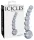 Icicles No. 66 - íves, gömbös, üveg dildó (átlátszó)