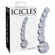 Icicles No. 66 - íves, gömbös, üveg dildó (átlátszó)
