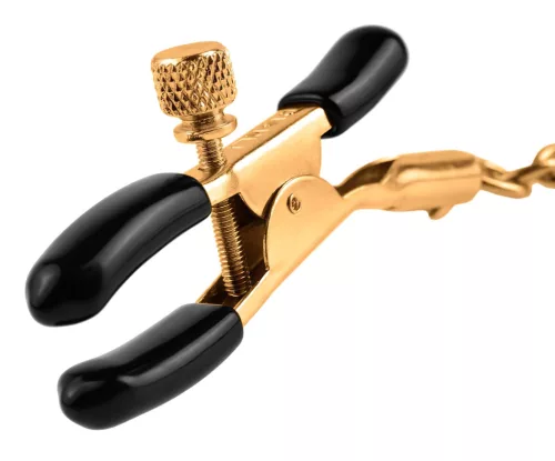 Pipedream Fetish Fantasy Gold - mellbimbó csipesz (arany)