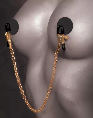 Pipedream Fetish Fantasy Gold - mellbimbó csipesz (arany)