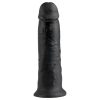 King Cock 10 - tapadókorongos dildó (25cm) - fekete