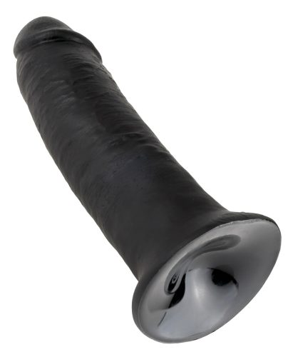 King Cock 10 - tapadókorongos dildó (25cm) - fekete
