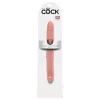 King Cock 12 Slim - élethű dupla dildó (31cm) - natúr