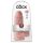 King Cock 9 Chubby - tapadókorongos, herés dildó (23cm) - natúr