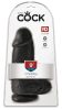 King Cock 9 Chubby - tapadókorongos, herés dildó (23cm) - fekete