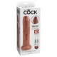 King Cock 7 - élethű dildó (18 cm) - sötét natúr