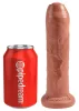 King Cock 7 - élethű dildó (18 cm) - sötét natúr