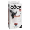 King Cock 7 - felcsatolható dildó hámmal (fekete)