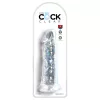King Cock Clear 8 - tapadókorongos, nagy dildó (20cm)
