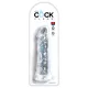 King Cock Clear 8 - tapadókorongos, nagy dildó (20cm)