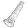 King Cock Clear 8 - tapadókorongos, nagy dildó (20cm)