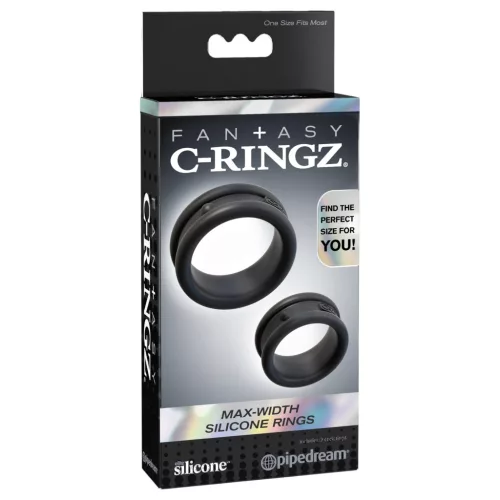 Pipedream - Fantasy C-Ringz - pénisz- és heregyűrű (fekete)