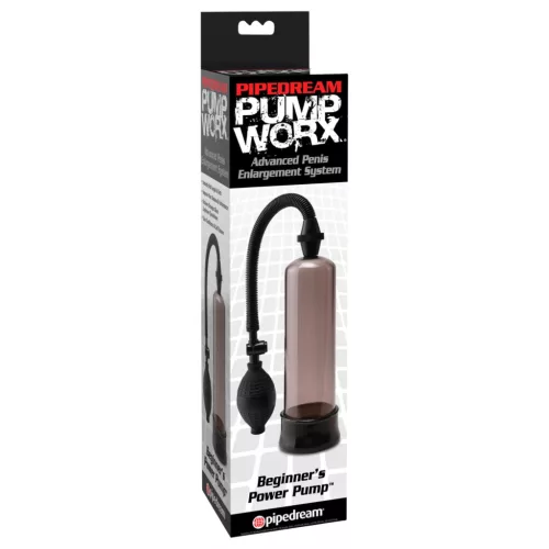 Pipedream - Pump Worx Beginner's - fekete péniszpumpa (19 cm)