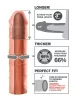 Pipedream - X-TENSION Mega 3 - élethű péniszköpeny (22,8 cm, natúr)