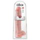 King Cock 15 - tapadókorongos, herés dildó (38cm) - natúr