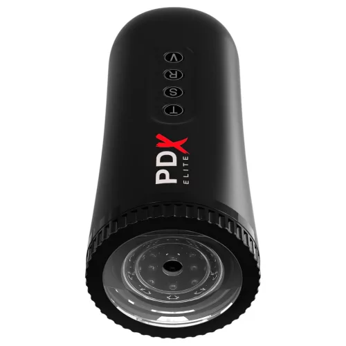 PDX Moto Blower - szívó, rezgő maszturbátor (fekete)