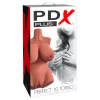 PDX Plus Perfect 10 - torzó maszturbátor (sötét testszínű)