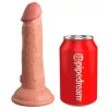 King Cock Elite 6 - tapadókorongos, élethű dildó (15cm) - natúr